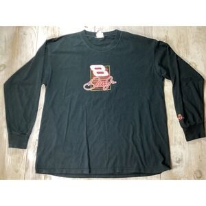 Dale Earnhardt Jr Budweiser Chase Authentics Mens Black Long Sleeve T Shirt L